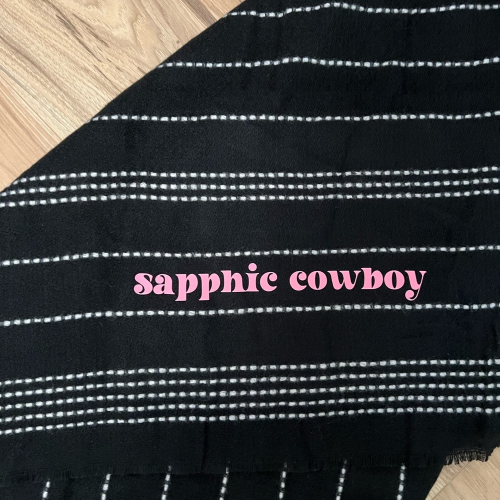 50 in x 60 in sapphic cowboy throw blanket